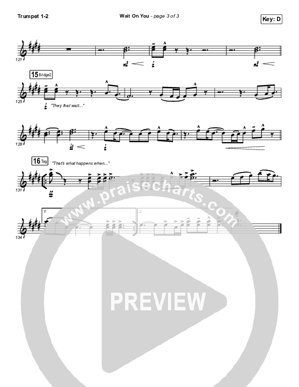 Wait On You Trumpet 1,2 (Maverick City Music / Elevation Worship / Dante Bowe / Chandler Moore)