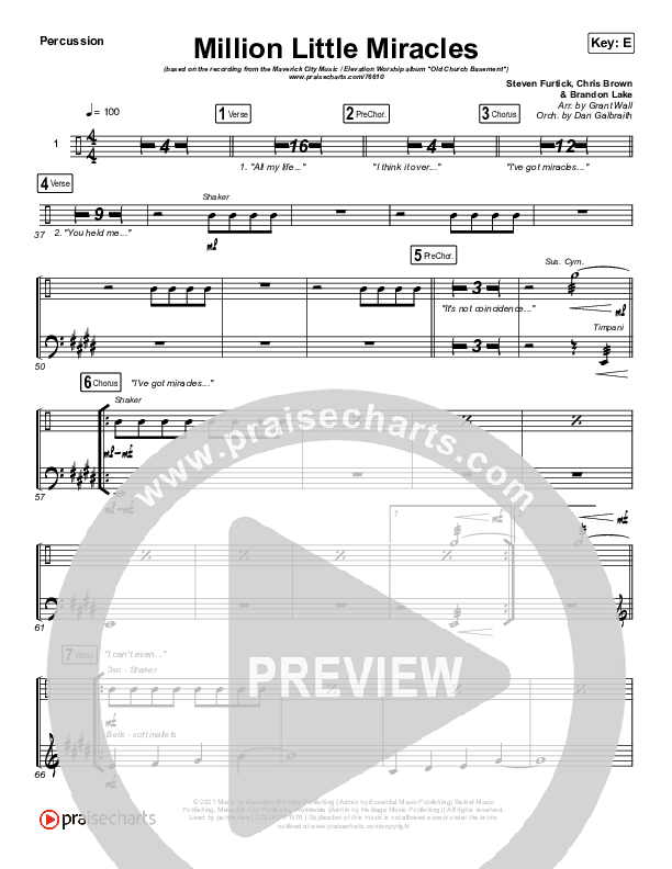 Million Little Miracles Percussion (Maverick City Music / Elevation Worship)