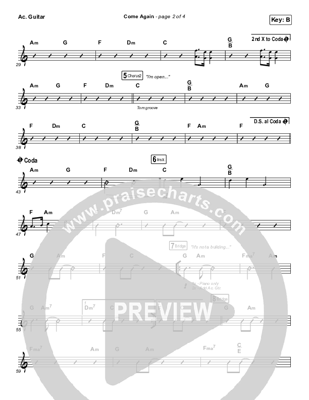 Come Again Acoustic Guitar (Maverick City Music / Elevation Worship / Chandler Moore / Brandon Lake)