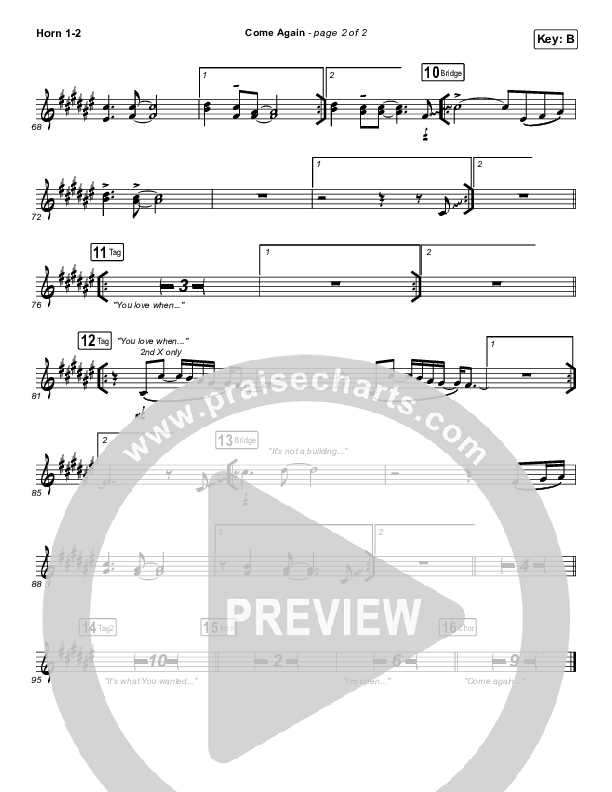 Come Again Brass Pack (Maverick City Music / Elevation Worship / Chandler Moore / Brandon Lake)