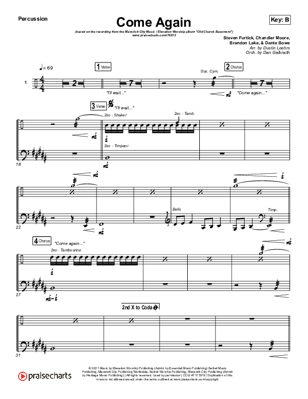 Come Again Percussion (Maverick City Music / Elevation Worship / Chandler Moore / Brandon Lake)