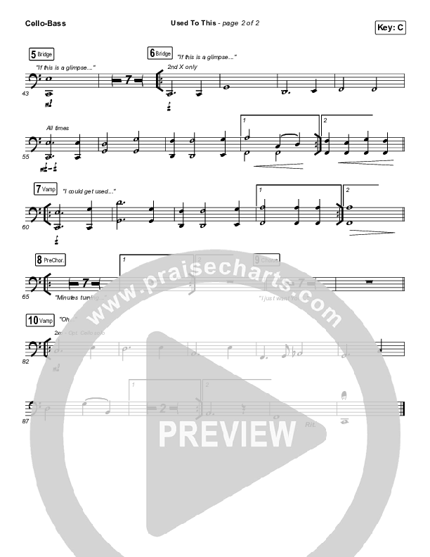 Used To This Cello/Bass (Maverick City Music / Elevation Worship / Brandon Lake / Naomi Raine)