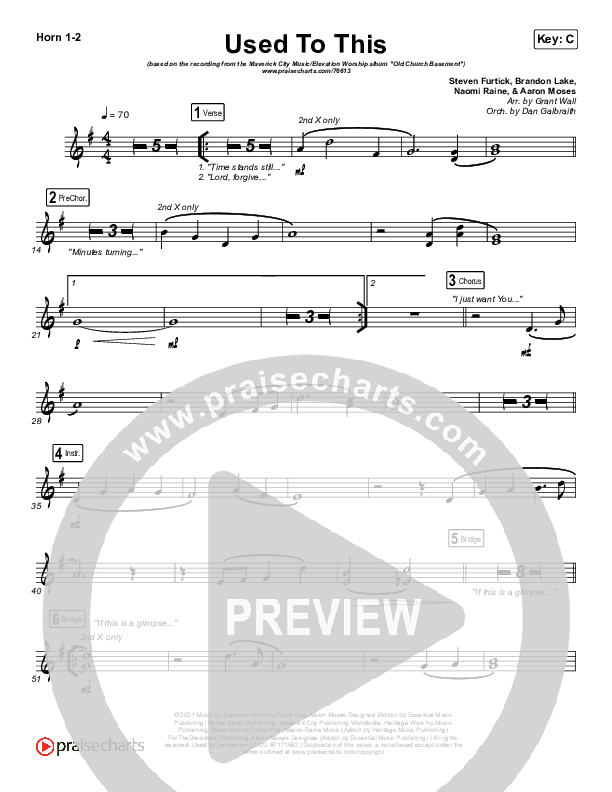 Used To This French Horn 1/2 (Maverick City Music / Elevation Worship / Brandon Lake / Naomi Raine)