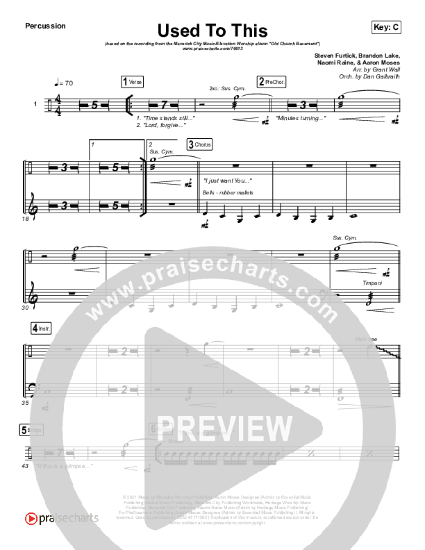 Used To This Percussion (Maverick City Music / Elevation Worship / Brandon Lake / Naomi Raine)