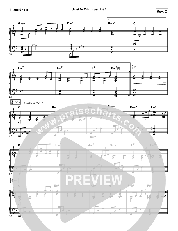 Used To This Piano Sheet (Maverick City Music / Elevation Worship / Brandon Lake / Naomi Raine)