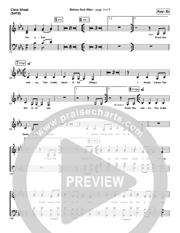Before And After Choir Sheet (SATB) (Maverick City Music / Elevation Worship / Amanda Lindsey Cook)