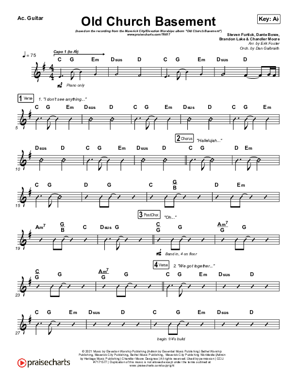 Old Church Basement Acoustic Guitar (Maverick City Music / Elevation Worship / Dante Bowe)