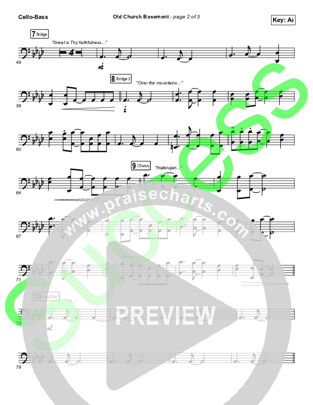 Old Church Basement Cello/Bass (Maverick City Music / Elevation Worship / Dante Bowe)