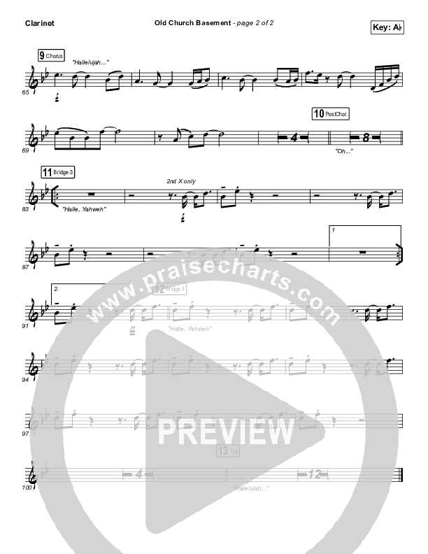 Old Church Basement Clarinet (Maverick City Music / Elevation Worship / Dante Bowe)