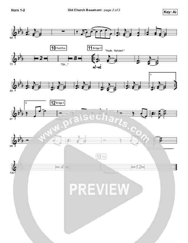 Old Church Basement French Horn 1/2 (Maverick City Music / Elevation Worship / Dante Bowe)