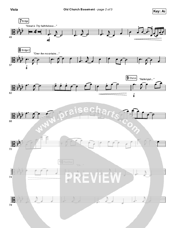 Old Church Basement Viola (Maverick City Music / Elevation Worship / Dante Bowe)