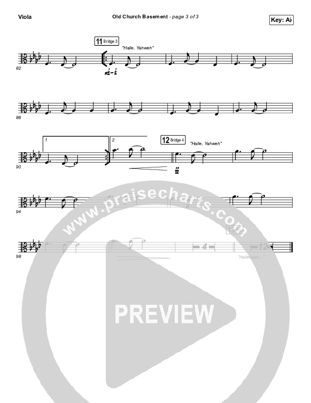 Old Church Basement Viola (Maverick City Music / Elevation Worship / Dante Bowe)