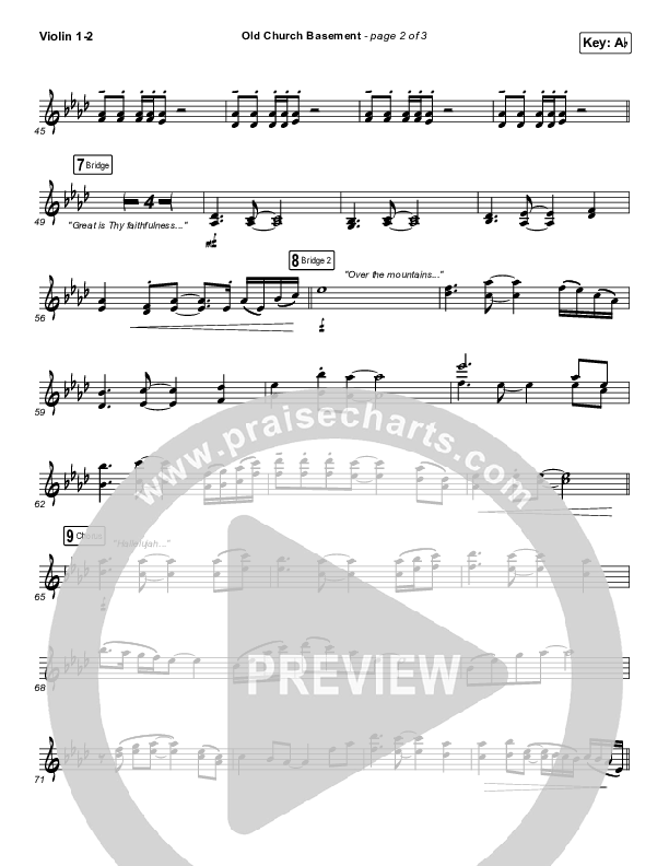 Old Church Basement Violin 1/2 (Maverick City Music / Elevation Worship / Dante Bowe)