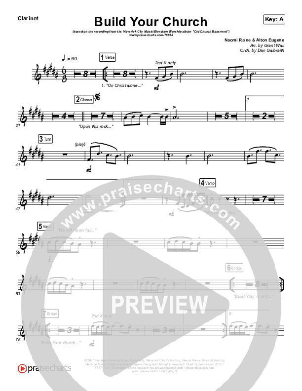 Build Your Church Clarinet (Maverick City Music / Elevation Worship / Chris Brown / Naomi Raine)