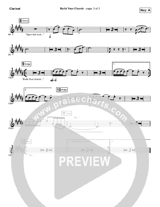 Build Your Church Clarinet (Maverick City Music / Elevation Worship / Chris Brown / Naomi Raine)