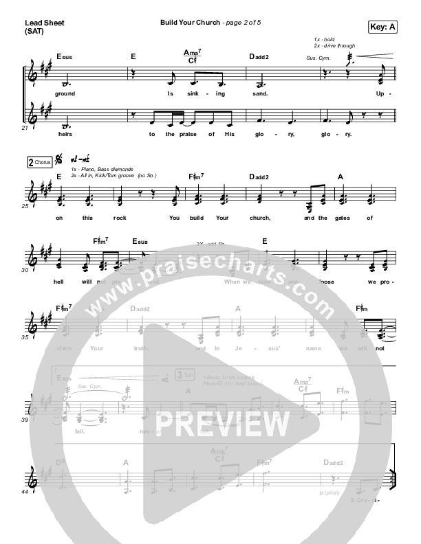 Build Your Church Lead Sheet (SAT) (Maverick City Music / Elevation Worship / Chris Brown / Naomi Raine)