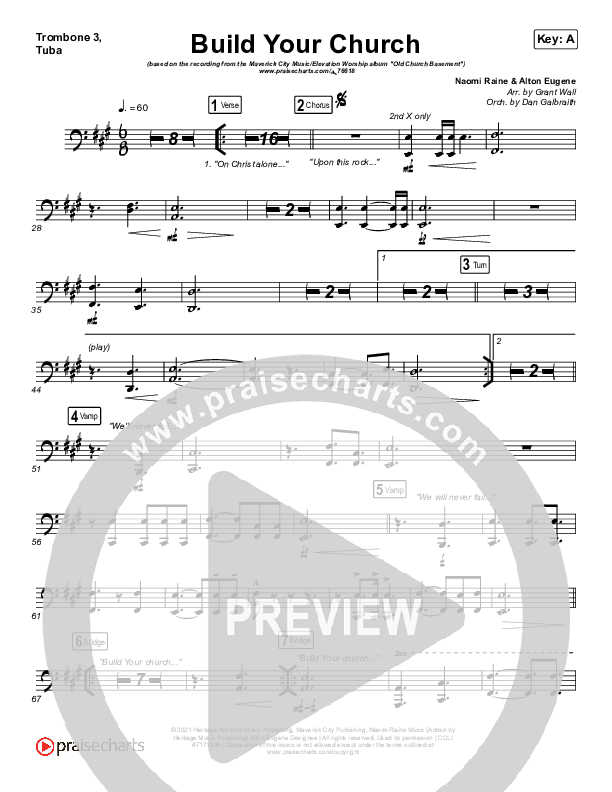 Build Your Church Trombone 3/Tuba (Maverick City Music / Elevation Worship / Chris Brown / Naomi Raine)