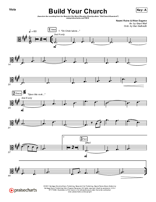Build Your Church Viola (Maverick City Music / Elevation Worship / Chris Brown / Naomi Raine)
