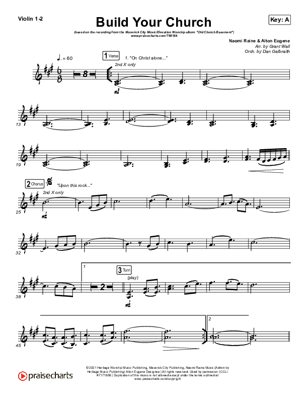 Build Your Church Violin 1/2 (Maverick City Music / Elevation Worship / Chris Brown / Naomi Raine)