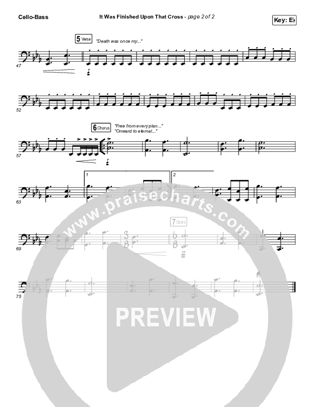 It Was Finished Upon That Cross Cello/Bass (CityAlight)