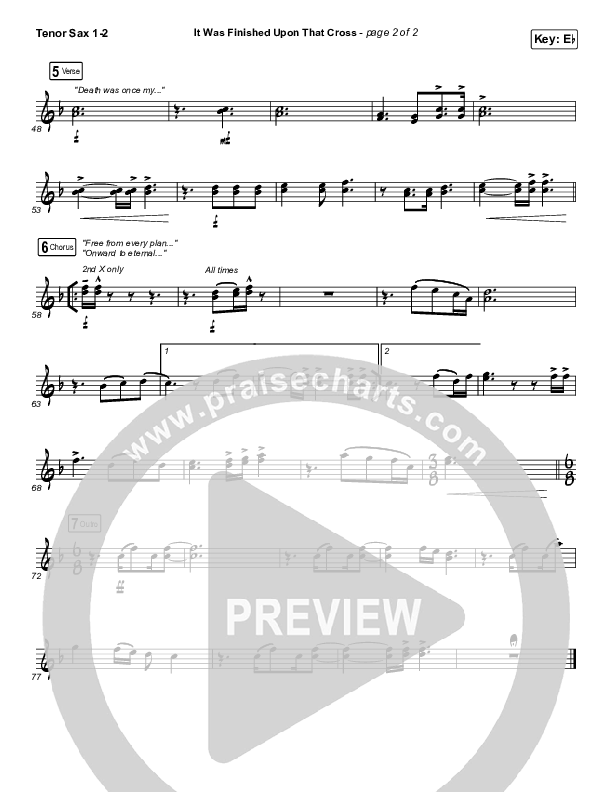 It Was Finished Upon That Cross Tenor Sax 1,2 (CityAlight)