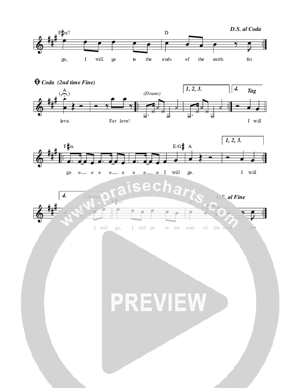 To The Ends Of The Earth (Live) Lead Sheet (YWAM Kona Music)