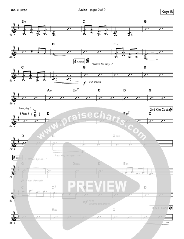 Abide (Live) Acoustic Guitar (The Worship Initiative / Shane & Shane)