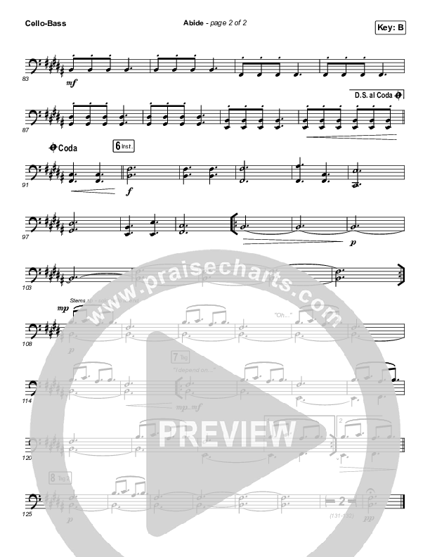 Abide (Live) Cello/Bass (The Worship Initiative / Shane & Shane)