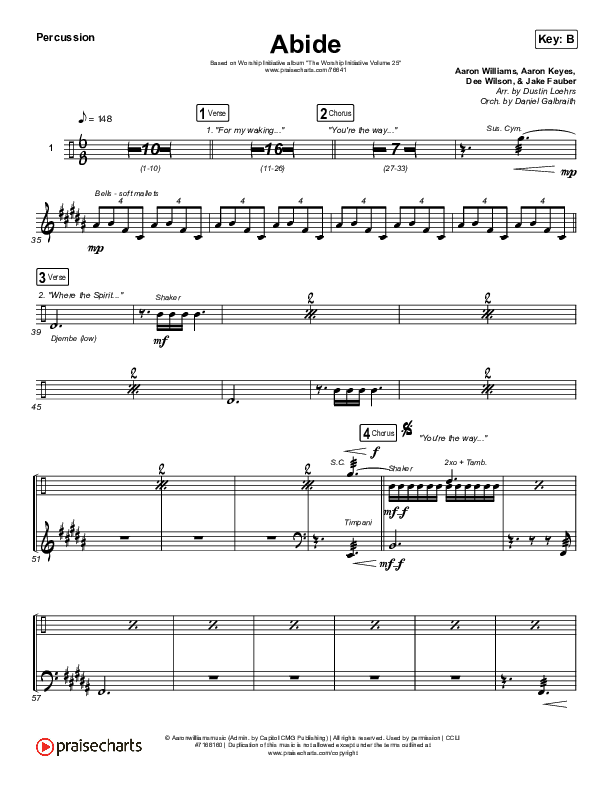 Abide (Live) Percussion (The Worship Initiative / Shane & Shane)