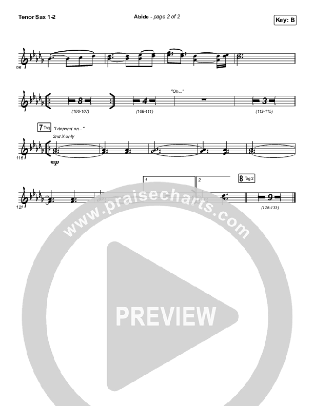 Abide (Live) Tenor Sax 1,2 (The Worship Initiative / Shane & Shane)