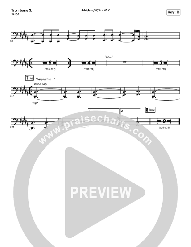 Abide (Live) Trombone 3/Tuba (The Worship Initiative / Shane & Shane)