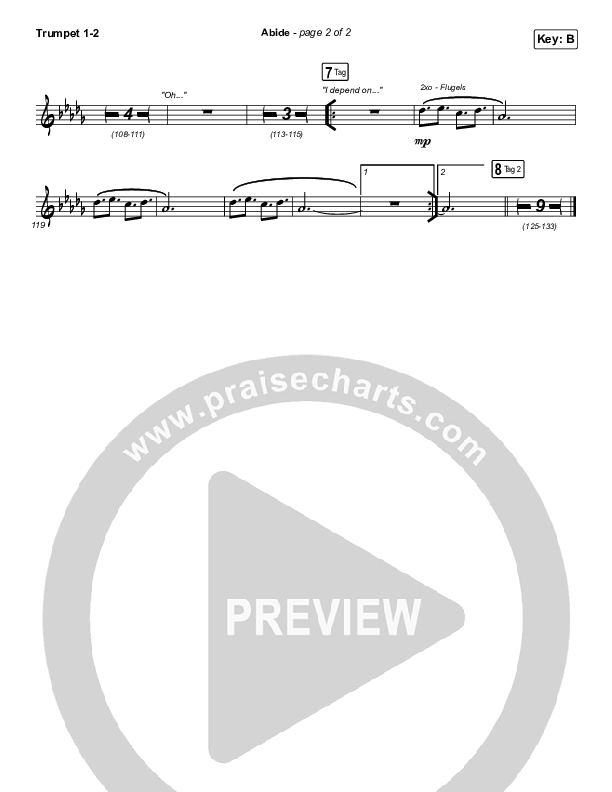 Abide (Live) Trumpet 1,2 (The Worship Initiative / Shane & Shane)