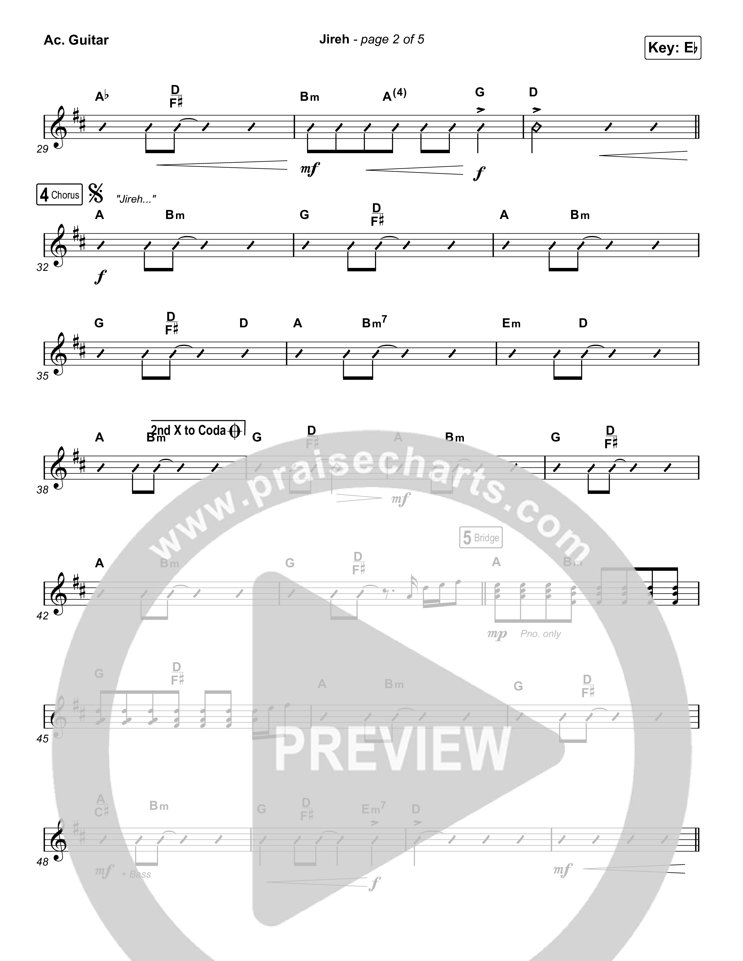 Jireh (Choral Anthem SATB) Acoustic Guitar (Maverick City Music / Elevation Worship / Arr. Luke Gambill)