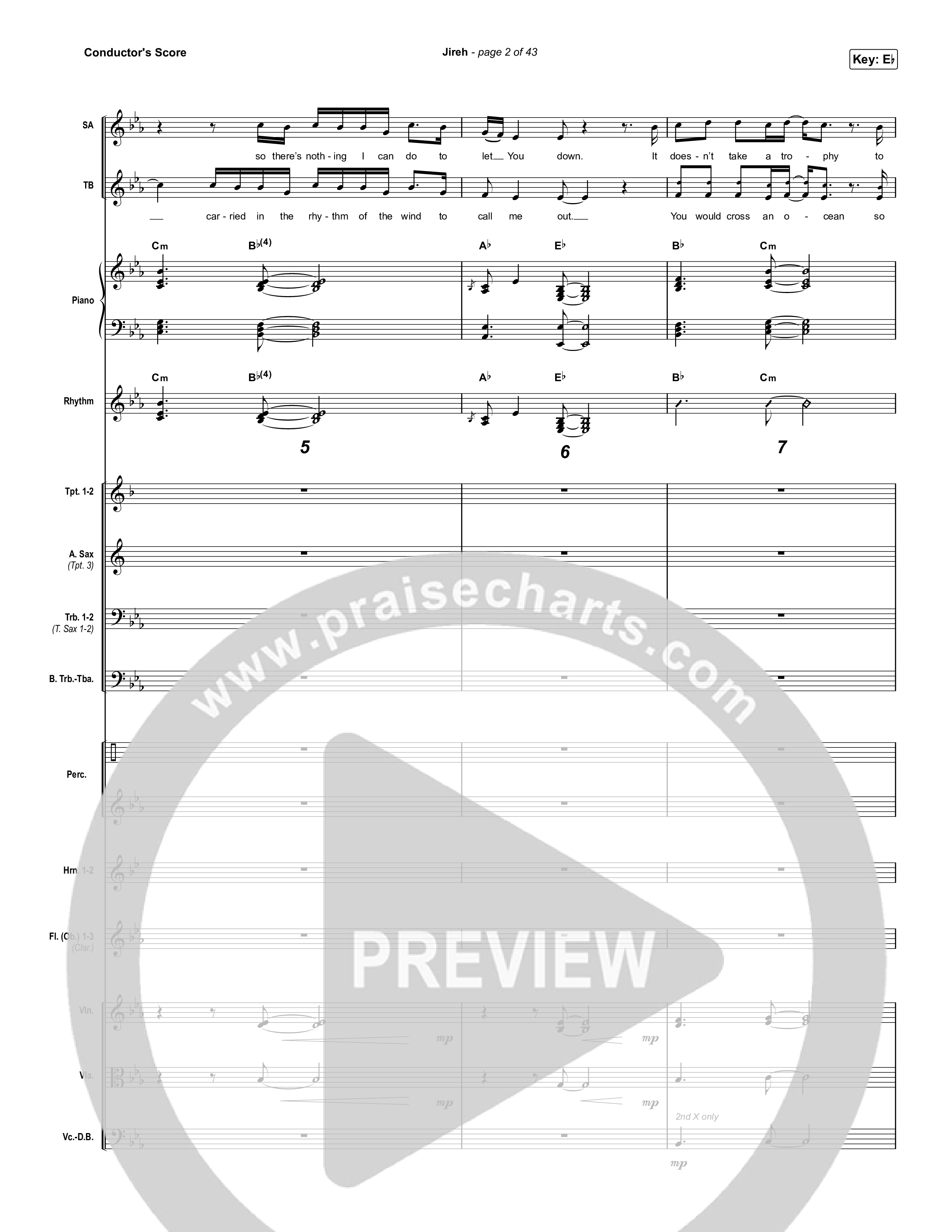 Jireh (Choral Anthem SATB) Conductor's Score (Maverick City Music / Elevation Worship / Arr. Luke Gambill)