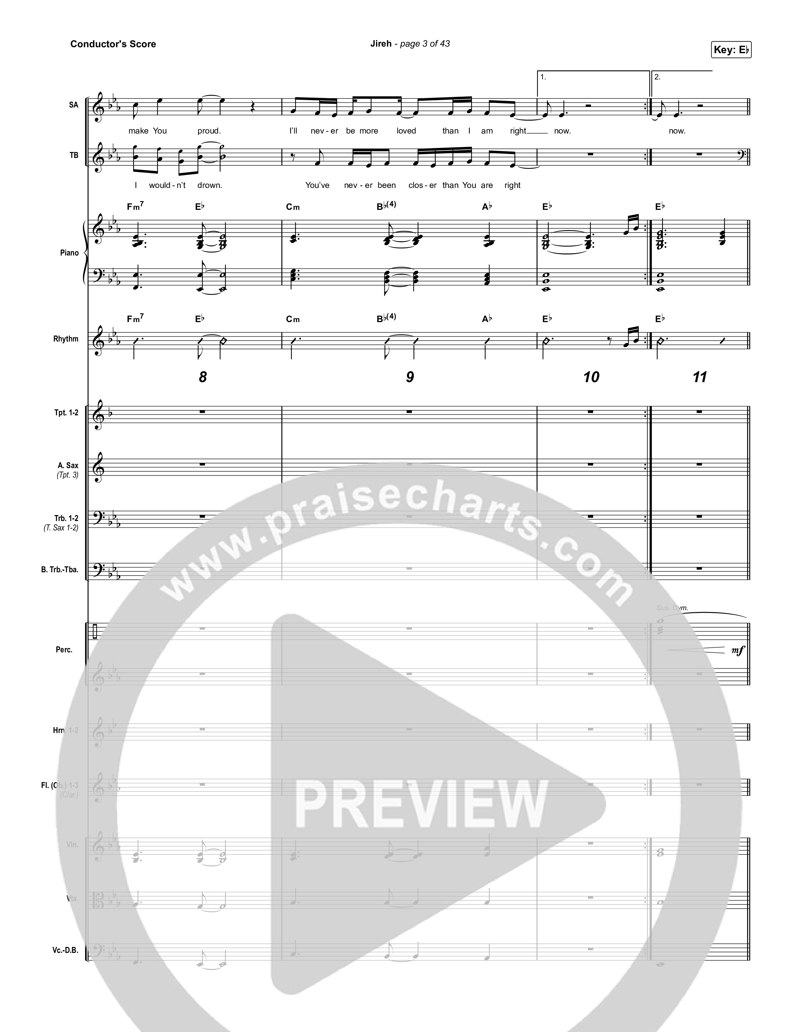 Jireh (Choral Anthem SATB) Conductor's Score (Maverick City Music / Elevation Worship / Arr. Luke Gambill)