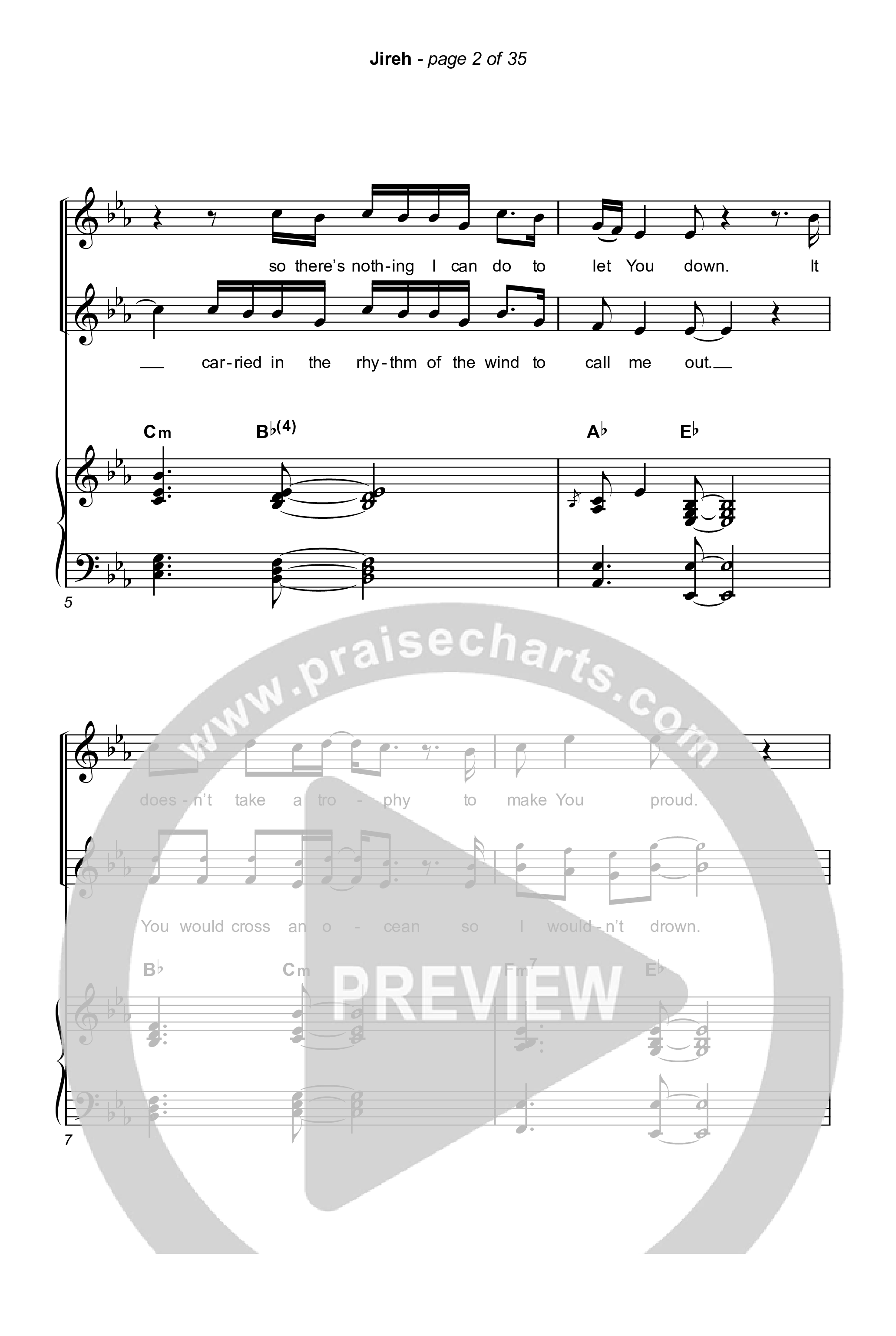 Jireh (Choral Anthem SATB) Octavo (SATB & Pno) (Maverick City Music / Elevation Worship / Arr. Luke Gambill)