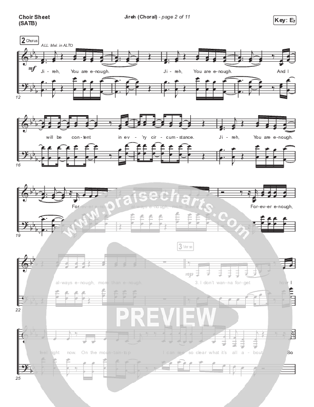 Jireh (Choral Anthem SATB) Choir Sheet (SATB) (Maverick City Music / Elevation Worship / Arr. Luke Gambill)