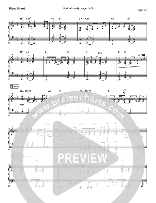 Jireh (Choral Anthem SATB) Piano Sheet (Maverick City Music / Elevation Worship / Arr. Luke Gambill)