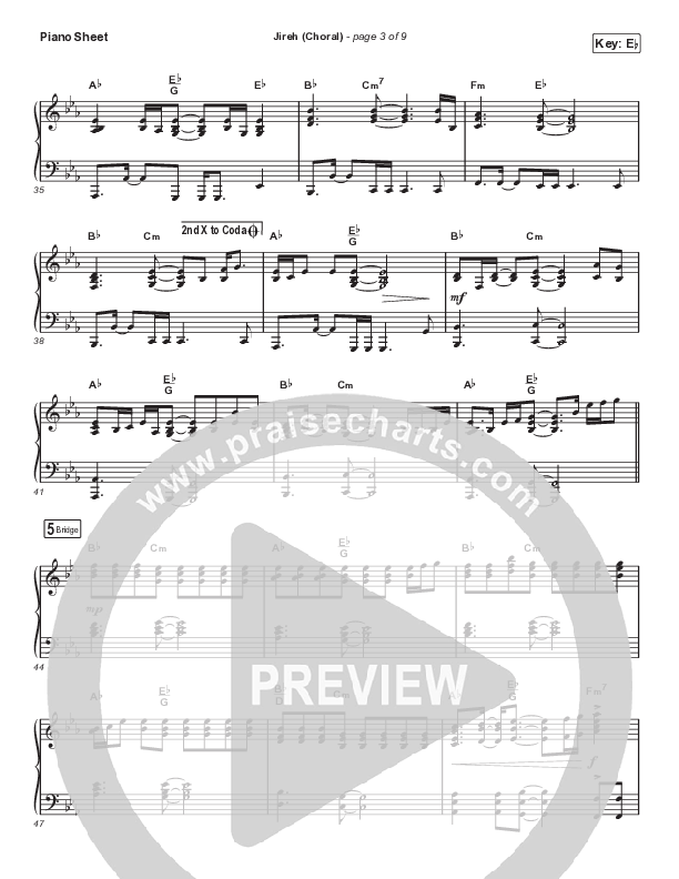 Jireh (Choral Anthem SATB) Piano Sheet (Maverick City Music / Elevation Worship / Arr. Luke Gambill)