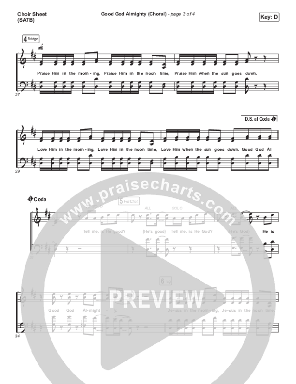 Good God Almighty (Choral Anthem SATB) Choir Sheet (SATB) (Crowder / Arr. Luke Gambill)