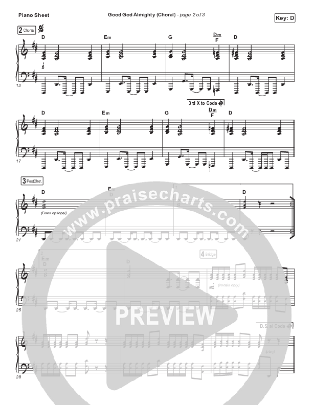 Good God Almighty (Choral Anthem SATB) Piano Sheet (Crowder / Arr. Luke Gambill)