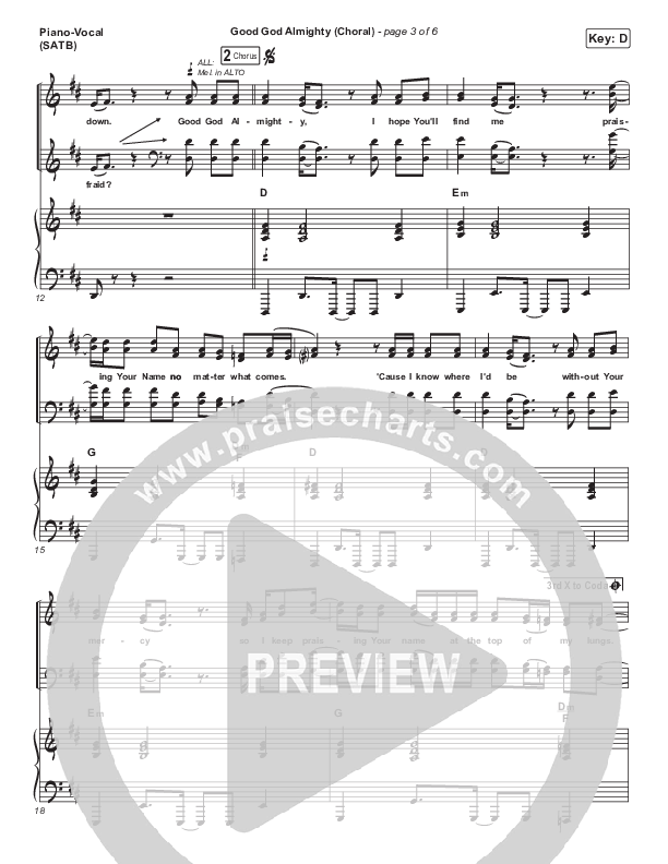 Good God Almighty (Choral Anthem SATB) Piano/Vocal (SATB) (Crowder / Arr. Luke Gambill)