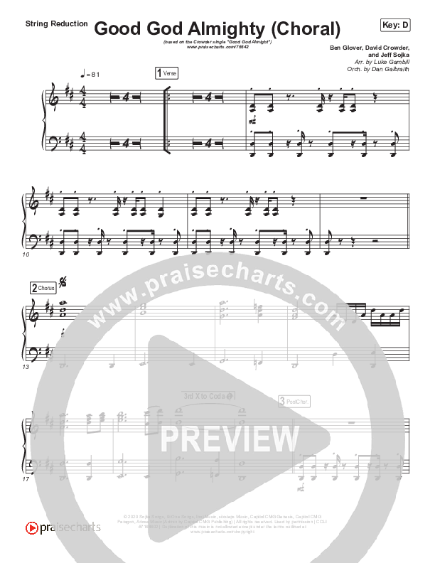 Good God Almighty (Choral Anthem SATB) Synth Strings (Crowder / Arr. Luke Gambill)