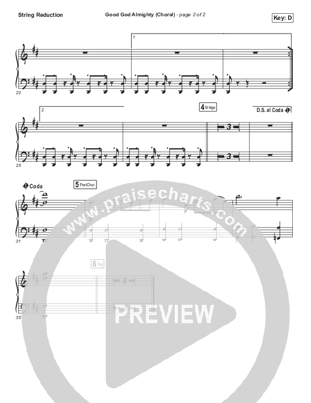 Good God Almighty (Choral Anthem SATB) String Pack (Crowder / Arr. Luke Gambill)