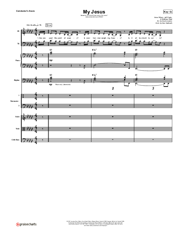 My Jesus Conductor's Score (Anne Wilson)
