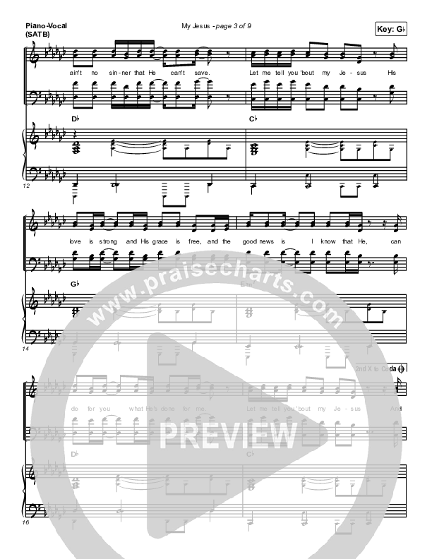 My Jesus Piano/Vocal (SATB) (Anne Wilson)