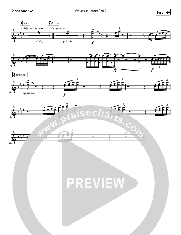 My Jesus Tenor Sax 1,2 (Anne Wilson)