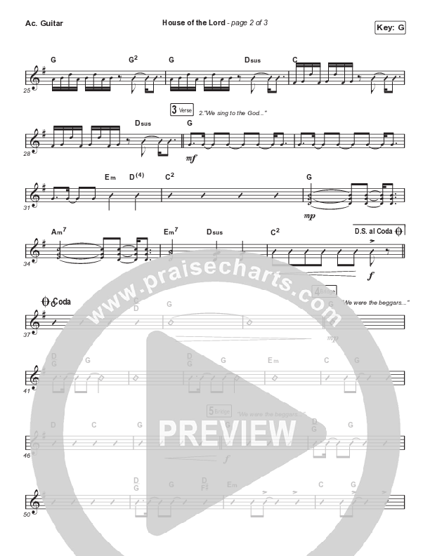 House Of The Lord (Choral Anthem SATB) Acoustic Guitar (Phil Wickham / Arr. Cliff Duren / Mason Brown)