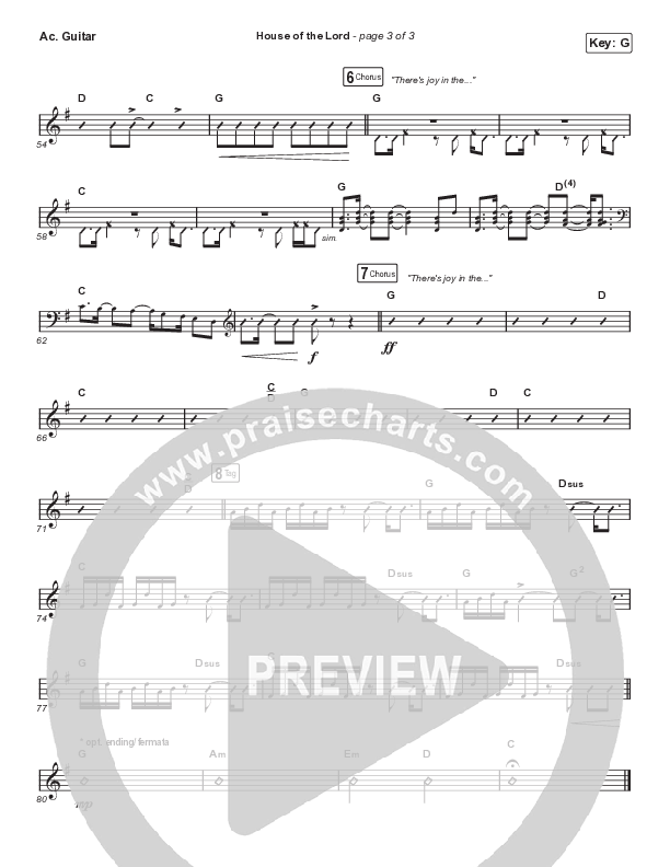 House Of The Lord (Choral Anthem SATB) Acoustic Guitar (Phil Wickham / Arr. Cliff Duren / Mason Brown)