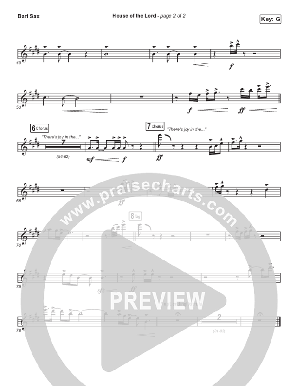 House Of The Lord (Choral Anthem SATB) Bari Sax (Phil Wickham / Arr. Cliff Duren / Mason Brown)